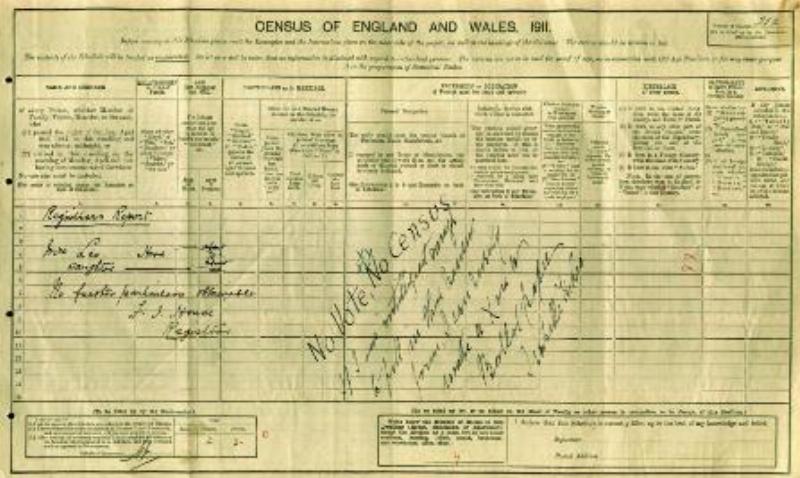 1911 Census record for Isabella Leo