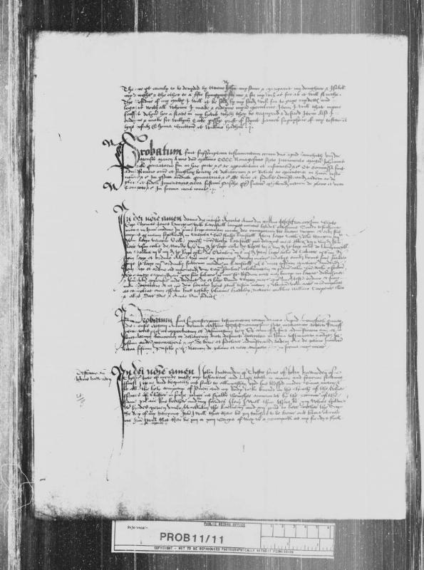 A 1496 Prerogative Court of Canterbury Will from TNA retrieved from TheGenealogist’s online collection of Will documents