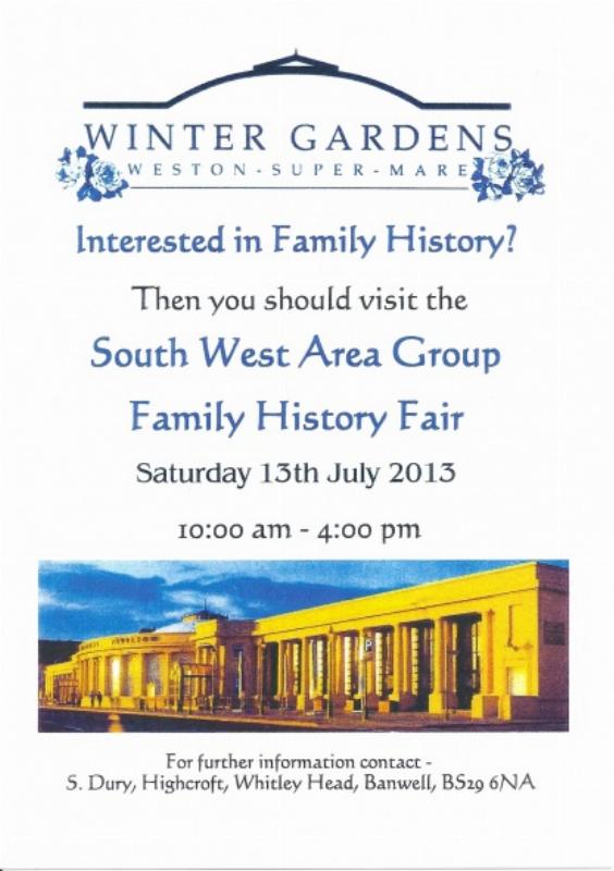 South West Family History Societies fair