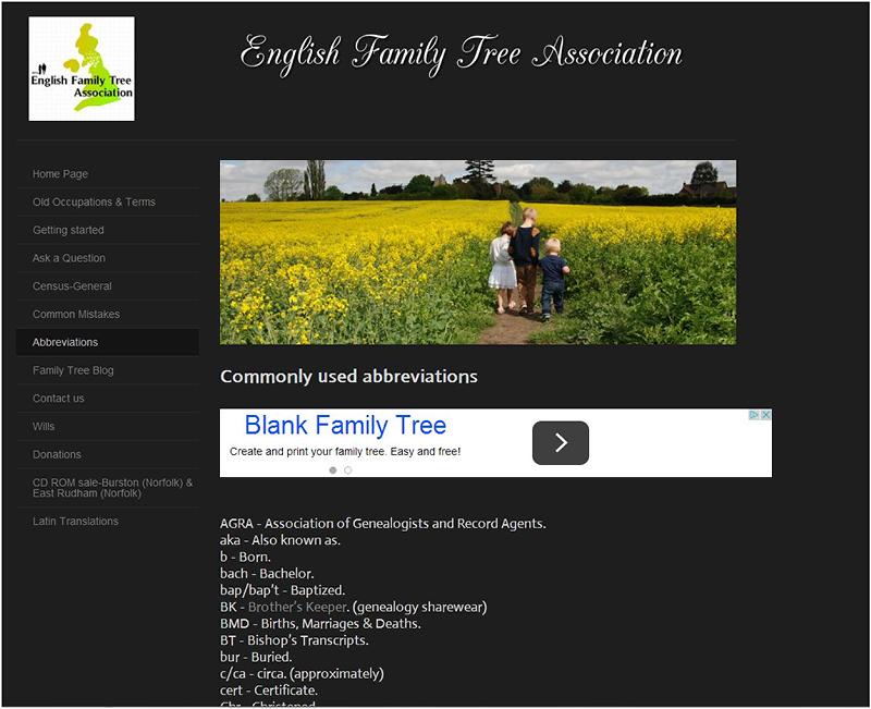 English Family Tree Assoc