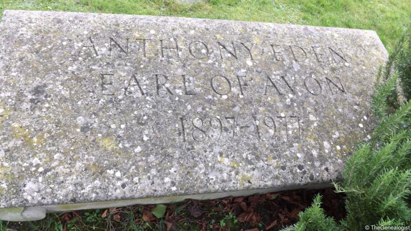 Anthony Eden, Earl of Avon’s grave in Alvediston, Wiltshire on TheGenealogist